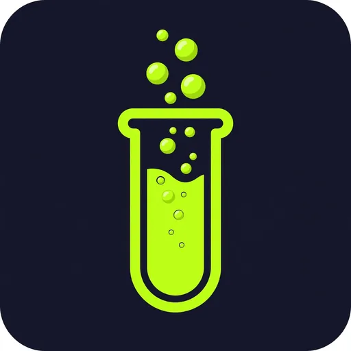 手癢實驗室螢光綠試管 logo